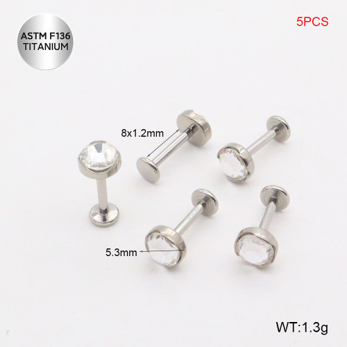 Tla100024vivl-P01  Titanium Labret Piercing&Tragus /Cartilage Studs