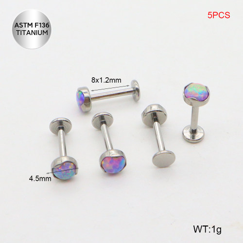 Tla100027vila-P01  Titanium Labret Piercing&Tragus /Cartilage Studs