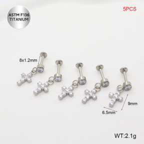 Tla100029bmnl-P01  Titanium Labret Piercing&Tragus /Cartilage Studs