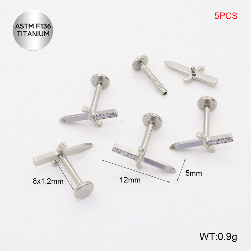 Tla100039alnl-P01  Titanium Labret Piercing