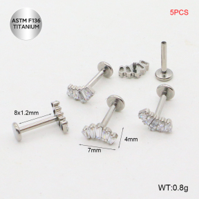 Tla100043bnil-P01  Titanium Labret Piercing