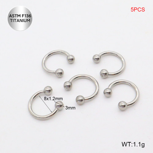 Tno200001bhil-P01  Titanium Nose Ring / Nose Stud