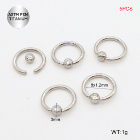 Tno200003bhil-P01  Titanium Nose Ring / Nose Stud