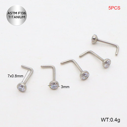 Tno200005vbnl-P01  Titanium Nose Ring / Nose Stud