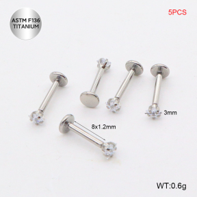 Ttc400008vhkb-P01  Titanium Tragus /Cartilage Studs