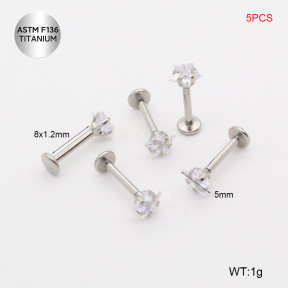 Ttc400010vhnl-P01  Titanium Tragus /Cartilage Studs