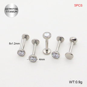 Ttc400025vhhl-P01  Titanium Tragus /Cartilage Studs