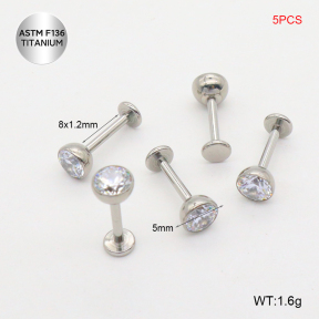 Ttc400026vhhl-P01  Titanium Tragus /Cartilage Studs