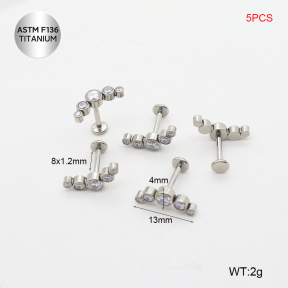 Ttc400038bkab-P01  Titanium Tragus /Cartilage Studs