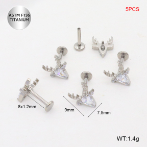 Ttc400065bmnl-P01  Titanium Tragus /Cartilage Studs