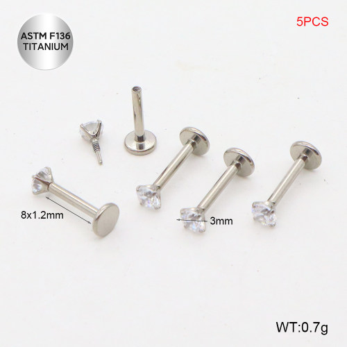 Ttc400067ahlv-P01  Titanium Tragus /Cartilage Studs