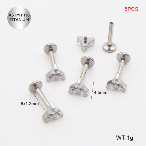 Ttc400076ajnl-P01  Titanium Tragus /Cartilage Studs