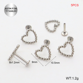 Ttc400077bkab-P01  Titanium Tragus /Cartilage Studs