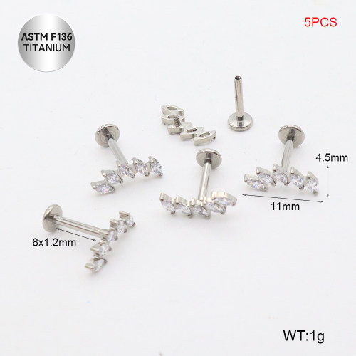 Ttc400084alnl-P01  Titanium Tragus /Cartilage Studs