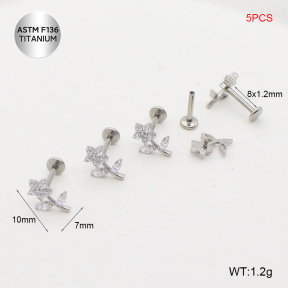 Ttc400100bnil-P01  Titanium Tragus /Cartilage Studs