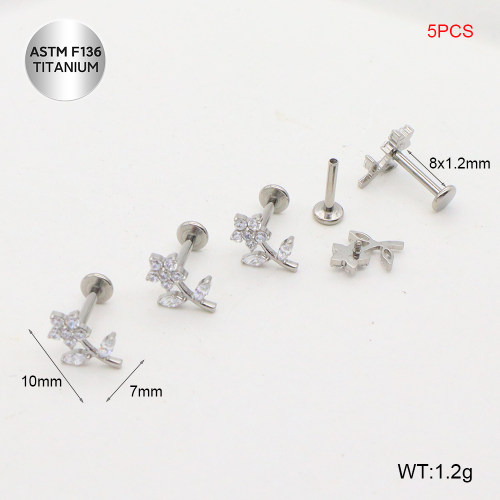 Ttc400100bnil-P01  Titanium Tragus /Cartilage Studs