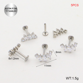 Ttc400105bmnl-P01  Titanium Tragus /Cartilage Studs