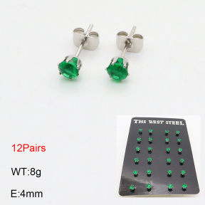 2E4003835vhov-256  Brithday Stone-May  Stainless Steel Earrings