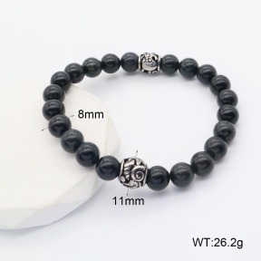 GEB000619vbmb-106D  316 SS Tea stone  Stainless Steel Bracelet