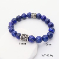 GEB000643abli-G034  304 SS Lapis Lazuli  Stainless Steel Bracelet