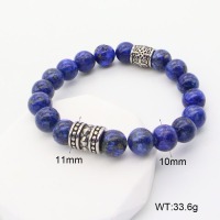 GEB000649abli-G034  304 SS Lapis Lazuli  Stainless Steel Bracelet