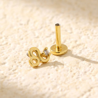 JP7424bbok-Y05  (1pc)  925 Silver Body Jewelry  WT:0.3g  4.4*5.3mm