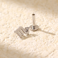 JP7429bbok-Y05  (1pc)  925 Silver Body Jewelry  WT:0.3g  5*6.4mm