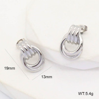 GEE002183vbnb-066  Handmade Polished  Stainless Steel Earrings