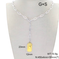 GEN001711vbpb-066  Handmade Polished  Stainless Steel Necklace