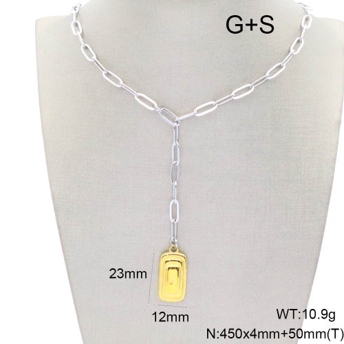 GEN001711vbpb-066  Handmade Polished  Stainless Steel Necklace