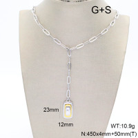 GEN001712abol-066  Handmade Polished  Stainless Steel Necklace