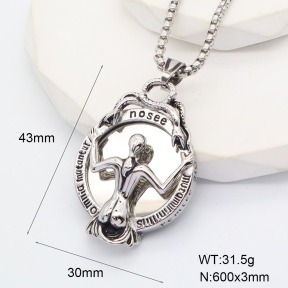 GEN001630bhjl-209  Stainless Steel Necklace