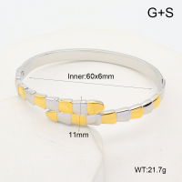 GEB000686ahlv-066  Handmade Polished  Stainless Steel Bangle  nostock