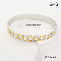 GEB000689ahlv-066  Handmade Polished  Stainless Steel Bangle  nostock