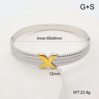 GEB000692ahlv-066  Handmade Polished  Stainless Steel Bangle  nostock