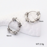 GEE002201bbov-241  316 SS  Stainless Steel Earrings