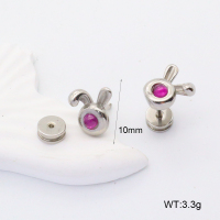 GEE002242bbov-241  316 SS  Stainless Steel Earrings