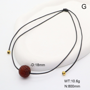 6N3001666vbmb-908  Agate  Stainless Steel Necklace