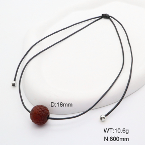 6N3001667vbll-908  Agate  Stainless Steel Necklace