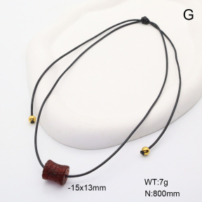 6N3001670vbmb-908  Agate  Stainless Steel Necklace