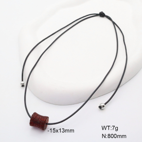 6N3001671vbll-908  Agate  Stainless Steel Necklace