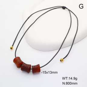 6N3001672bhva-908  Agate  Stainless Steel Necklace