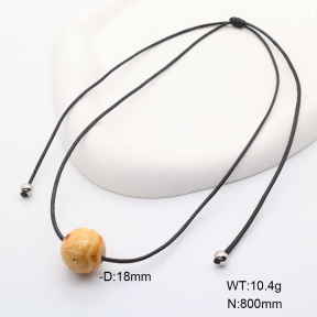 6N3001674vbll-908  Agate  Stainless Steel Necklace