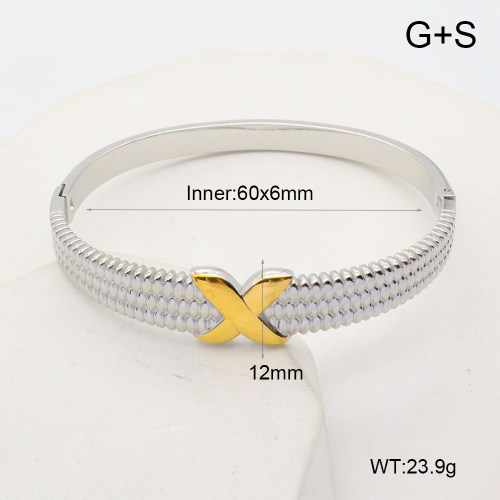 GEB000692ahlv-066  Handmade Polished  Stainless Steel Bangle