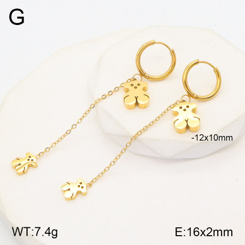 TE2000365vbmb-434  SS Bear Earrings