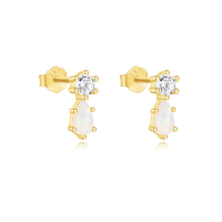 JE7502biib-Y30  925 Silver Earrings  WT:0.89g  9.6mm