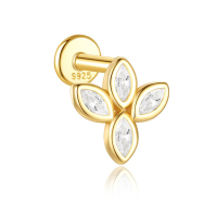 JE7601bhip-Y30  925 Silver Body Jewelry  (1pc)  WT:0.4g  8*7.6mm