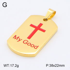 2P3000490bbml-436  Stainless Steel Pendant