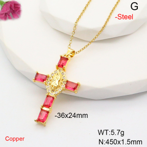 F6N407789ablb-L017  Fashion Copper Necklace