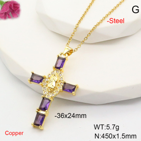 F6N407791ablb-L017  Fashion Copper Necklace